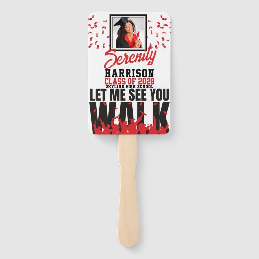 歩いて見せてくれ |赤と黒の卒業写真 ハンドファン (裏面)