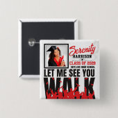 歩いて見せてくれ |赤と黒の卒業写真 缶バッジ (正面&裏面)