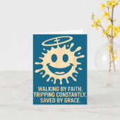 歩きながら信仰を貫く 常に躓きながらも救われる カード (黄色い花)