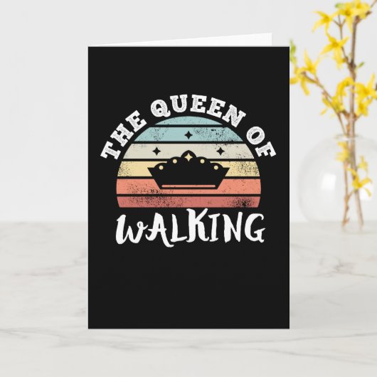 歩きの女王 母の日ギフト カード (黄色い花)