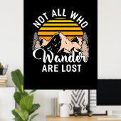 歩き回る者が全員ハイキングをするとは限失ったらない ポスター (ホームオフィス)