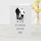 歩くお互いのホーム感動的引用文ポスター カード (黄色い花)