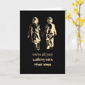 歩くお互いのホーム感動的引用文 カード (黄色い花)