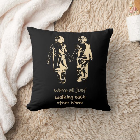 歩くお互いのホーム感動的引用文 クッション (ブランケット)