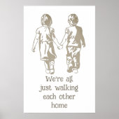 歩くお互いのホーム感動的引用文 ポスター (正面)