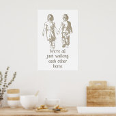 歩くお互いのホーム感動的引用文 ポスター (キッチン)