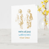 歩くお互いホームコミカード保持手 カード (黄色い花)