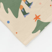 歩くお洒落クリスマスツリーパターン フリースブランケット (角)