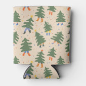 歩くお洒落クリスマスツリーパターン 缶クーラー (正面)