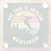 歩くが主流すぎる ガラスコースター (裏面)