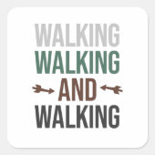歩くが最高のセラピー引用文 スクエアシール (正面)