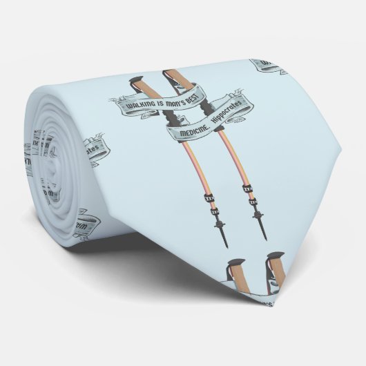 歩くことは最高の薬 ヒポクラテス トレッキング ハイキング 脈拍 ネクタイ (ロール)