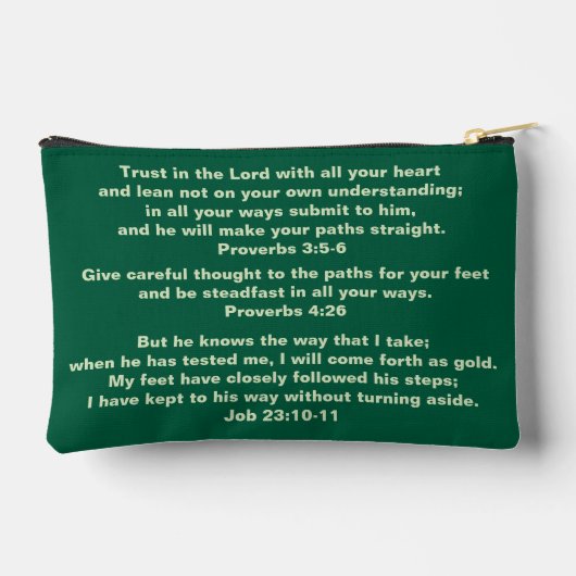 歩くと神の祈り書ロザリオ アクセサリーポーチ (裏面)