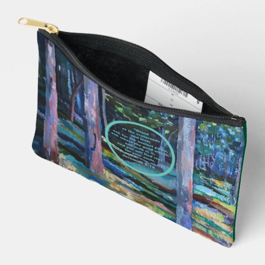 歩くと神の祈り書ロザリオ アクセサリーポーチ (見開き)