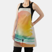 歩くのウェーブズ抽象芸術ビーチ エプロン (インサイチュ)