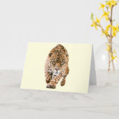 歩くのジャガーの目 カード (黄色い花)