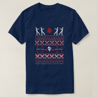 歩くのゾンビの醜いクリスマスのセーター Tシャツ