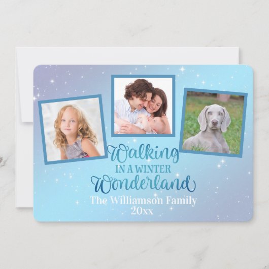 歩くの冬のワンダーランド3枚の写真 (正面)