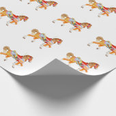 歩くの回転木馬の馬 ラッピングペーパー (角)