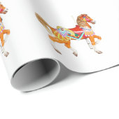 歩くの回転木馬の馬 ラッピングペーパー (ロールコーナー)