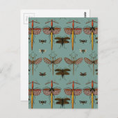 歩くの棒、カティディッドとトンボ ポストカード (正面/裏面)