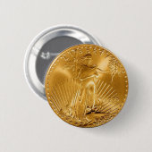 歩くの自由の金硬貨 缶バッジ (正面&裏面)