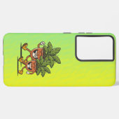 歩くの花ポットの電話ケース SAMSUNG GALAXYケース (左側面)