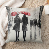 歩くの雨水色 クッション (ブランケット)