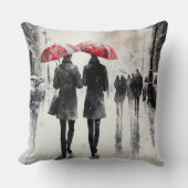 歩くの雨水色 クッション (正面)