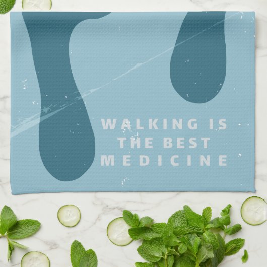 歩くは医学最高ののヒポクラテス引用文 キッチンタオル (折り畳み)