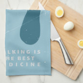 歩くは医学最高ののヒポクラテス引用文 キッチンタオル (四つ折り)