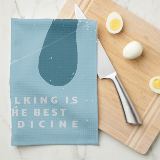 歩くは医学最高ののヒポクラテス引用文 キッチンタオル (四つ折り)
