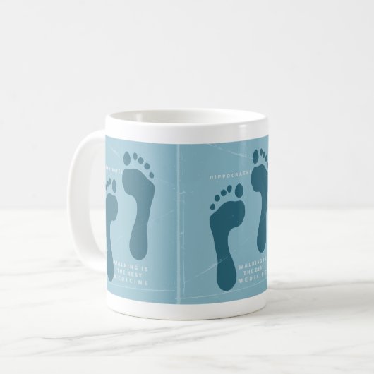 歩くは医学最高ののヒポクラテス引用文 コーヒーマグカップ (正面左)