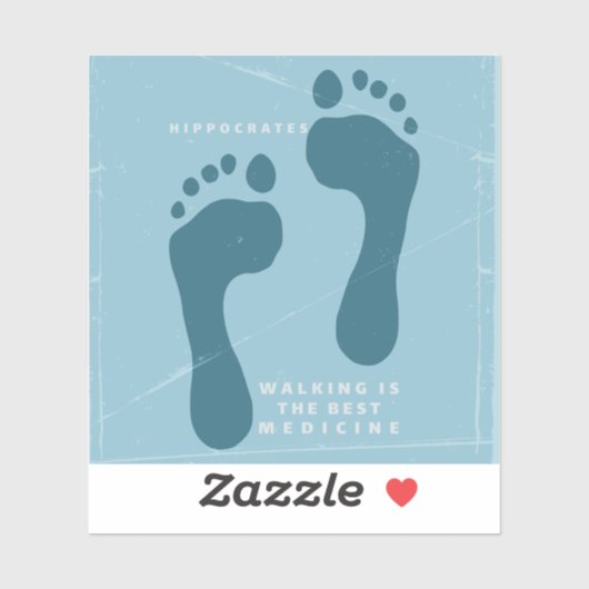 歩くは医学最高ののヒポクラテス引用文 シール (シート)