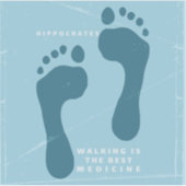 歩くは医学最高ののヒポクラテス引用文 シール (正面)