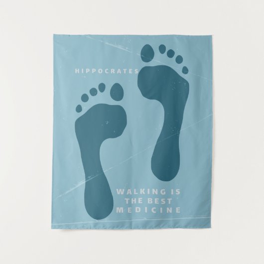 歩くは医学最高ののヒポクラテス引用文 タペストリー (正面)