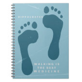 歩くは医学最高ののヒポクラテス引用文 ノートブック (正面)