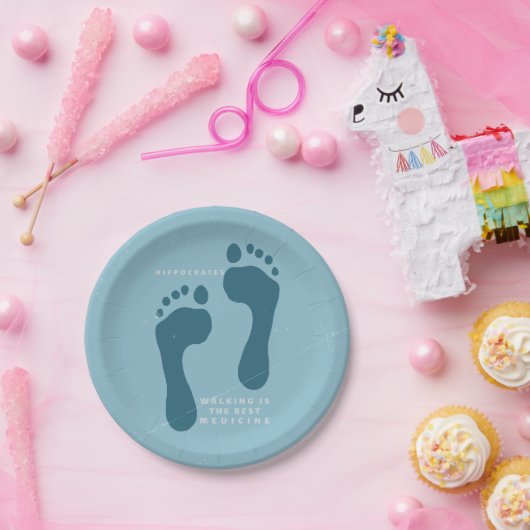 歩くは医学最高ののヒポクラテス引用文 ペーパープレート (パーティー)