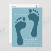 歩くは医学最高ののヒポクラテス引用文 ポストカード (正面/裏面)