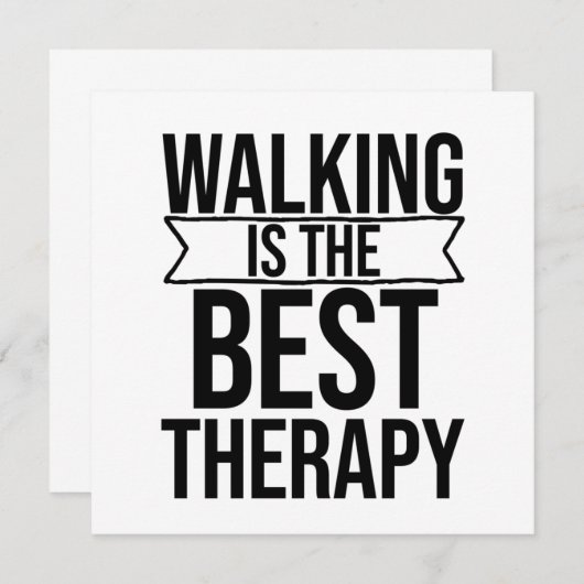 歩くは最高のセラピー引用文 招待状 (正面/裏面)