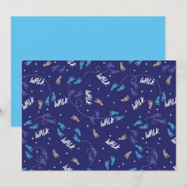 歩くを一緒に：アドベンチャーフットプリントのシルエット シーズンカード