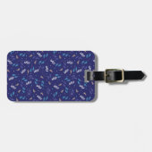 歩くを一緒に：アドベンチャーフットプリントのシルエット ラゲッジタグ (正面横)