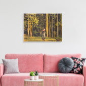歩くアットフォレストエッジ(by Ferdinand Hodler) キャンバスプリント (インサイチュ (リビング))