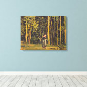 歩くアットフォレストエッジ(by Ferdinand Hodler) キャンバスプリント (インサイチュ (ウッドフロア))