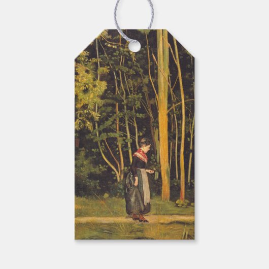歩くアットフォレストエッジ(by Ferdinand Hodler) ギフトタグ (正面)
