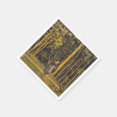 歩くアットフォレストエッジ(by Ferdinand Hodler) スタンダードカクテルナプキン (角)