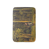 歩くアットフォレストエッジ(by Ferdinand Hodler) バスマット (正面縦)