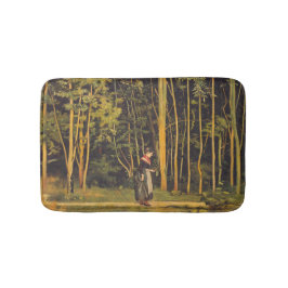 歩くアットフォレストエッジ(by Ferdinand Hodler) バスマット