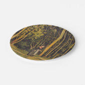 歩くアットフォレストエッジ(by Ferdinand Hodler) ペーパープレート (アングル)