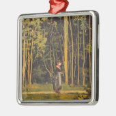 歩くアットフォレストエッジ(by Ferdinand Hodler) メタルオーナメント (左)